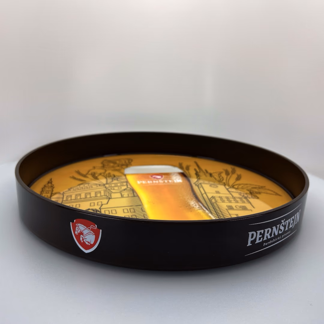 Reklamní podnos – Pardubický pivovar – Pernštejn, 2020